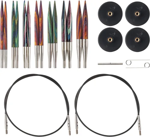 Vista 7 de Knit Picks Opciones Juego de agujas de tejer de madera intercambiables cuadradas cortas de 2-3/4" (Foursquare)