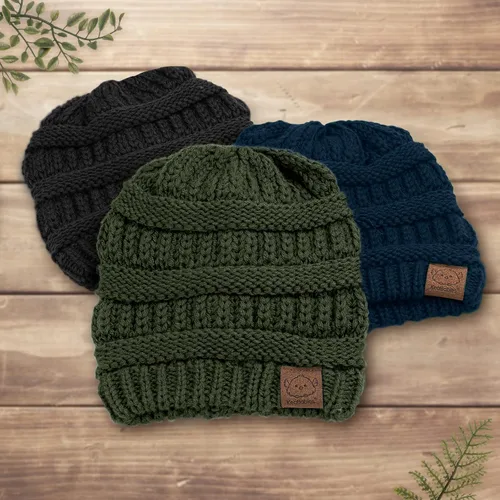 Vista 9 de Paquete de 3 gorros de bebé sombreros de bebé sombreros de recién nacido sombreros de bebé sombreros de niña para invierno urbano