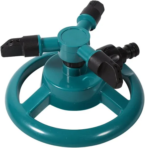 Vista 9 de Sistema de riego automático giratorio de 360 grados con manguera de 3 boquillas para riego de jardín de patio grande