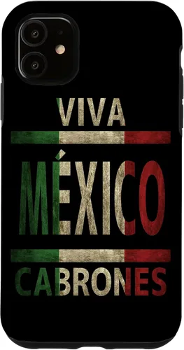 Vista 7 de Funda con bandera mexicana para iPhone 13 Viva México Cabrones