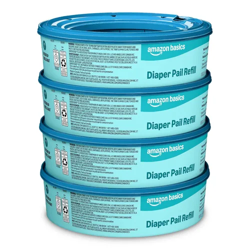 Vista 6 de Marca Amazon – Mama Bear - Recambios de cubo de pañales para cubos Genie, sin perfume, 2160 unidades (8 paquetes de 270)