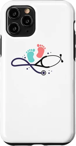 Vista 10 de iPhone 15 Enfermera pediátrica - Disfraz de Doctor White Coat para enfermeras bebé caso