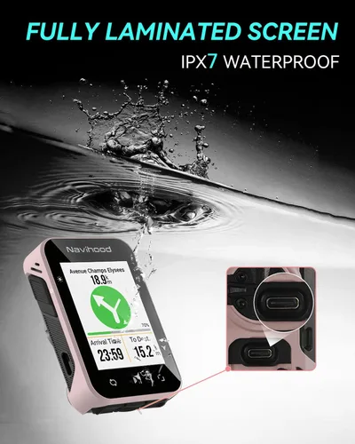 Vista 5 de L2 GPS Bike Computer, 2" Color LCD Wireless Cycling Computer,Bike Speedometer Bluetooth ANT+, IPX7 Waterproof, Auto Backlight, Supports