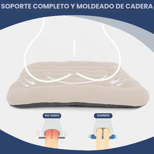 Vista 4 de BUYUE Good Support - Cojín acolchado para silla de oficina, terciopelo suave, cómodo, antideslizante, para escritorio de computadora, silla de Beige