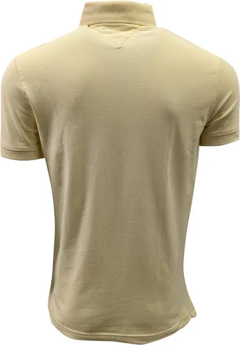 Vista 2 de Tommy Hilfiger Polo elástico de ajuste regular para hombre, Amarillo Pálido