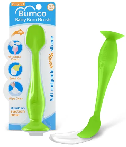 Vista 12 de Bumco Baby Bum Brush + Juego de espátula de viaje en crema (verde salvia)