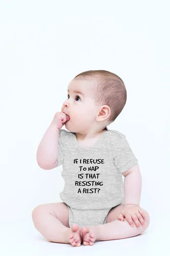 Vista 6 de CBTwear If I Nap Is That Resisting Baby Bodysuit Adorable Boy Girl Romper Ropa