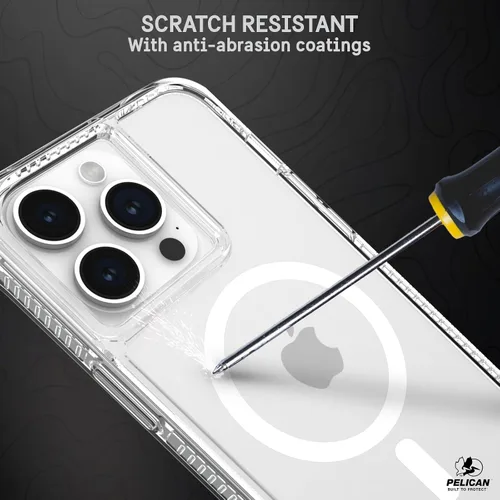 Vista 5 de Pelican Protector iPhone 15 Pro Max - Funda resistente MagSafe para teléfono, transparente