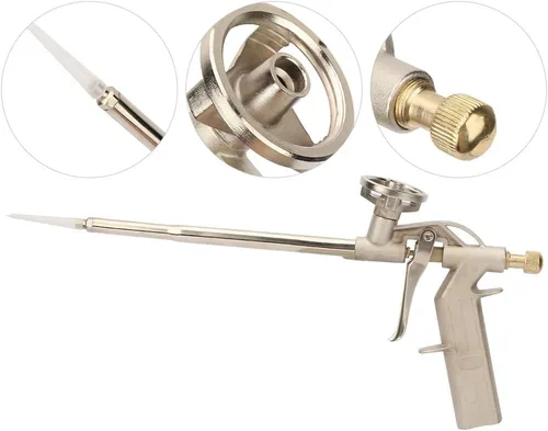 Vista 7 de 2 pistolas de espuma, pistola de espuma de expansión, pistola de pegamento de espuma de calafateo de aleación de aluminio