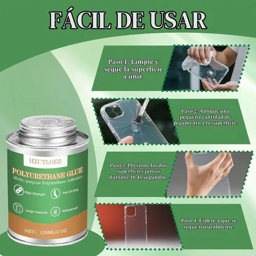 Vista 3 de Adhesivo de poliuretano, pegamento de poliuretano multiusos de 120 ml, súper pegamento para PU, PVC, TPU, ABS, etc, alta resistencia, impermeable