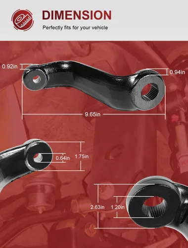 Vista 6 de Brazo Pitman Drop 6610 para Jeep Cherokee XJ 1984-2001 y Jeep Comanche MJ 1986-1992 para kits de elevación de suspensión de 6"-7