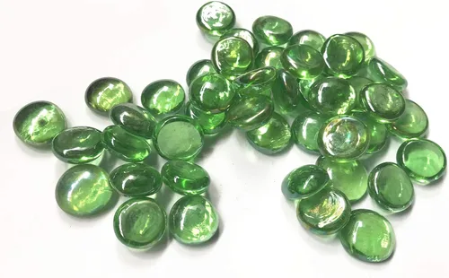 Vista 6 de Piedras planas, piedras preciosas de vidrio de 3 libras para rellenos de jarrones, dispersión de mesa de boda, decoración de rellenos de acuario