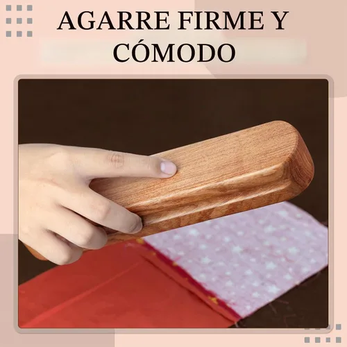 Vista 6 de Savina Aplaqueta para Sastres de Acolchado, Multiusos Profesional Duradera de Madera Dura para Planchar Costuras, Herramienta de Alisado. Ideal