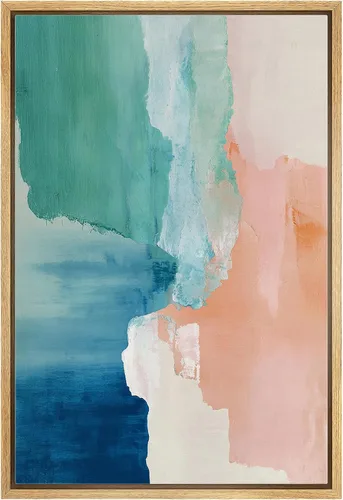 Vista 18 de MUDECOR Impresión en Lienzo Enmarcado Arte de Pared Pincelada Floral Abstracta en Tonos Neutros Cálidos Tonos Terrosos Ilustraciones Minimalismo