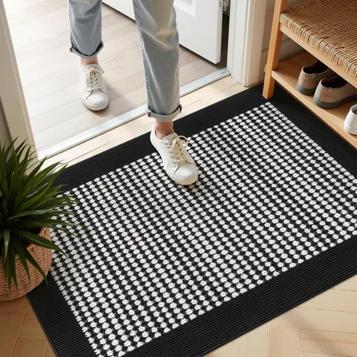 Vista 37 de Ileading Tapete para puerta de interior de 24 x 36 pulgadas, absorbente para perros, tapete de bajo perfil para entrada pequeño con respaldo de goma
