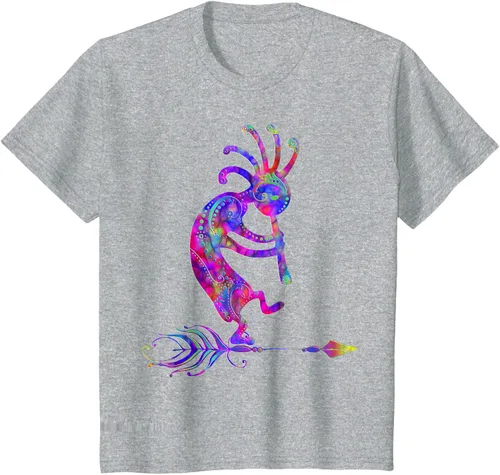 Vista 55 de Native American Kokopelli With Feather 2 - Camiseta Fan Fun, Negro, S
