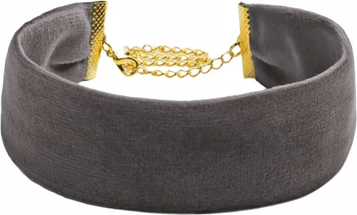 Vista 8 de Gargantilla negra para mujer, cuello de cinta gruesa de terciopelo ancho de los años 90 Negro
