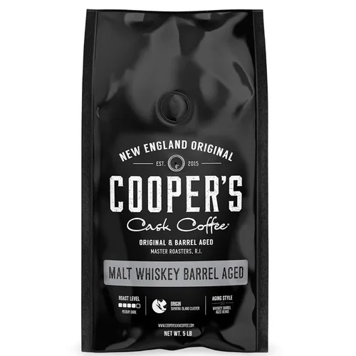 Vista 11 de Café envejecido en barril de whisky bourbon – tostado medio oscuro – Grano entero, granos colombianos envejecidos en barriles de whisky bourbon