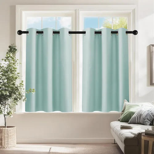 Vista 84 de PONY DANCE Cortinas para Autocaravana de 24 pulgadas de Largo, Cortinas Cortas para Baño y Cocina, Mini Cortinas de Privacidad para Camper