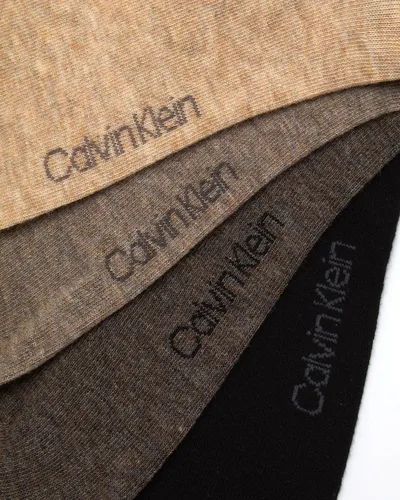 Vista 5 de Calvin Klein Calcetines de vestir para hombre - Calcetines de mezcla de algodón patrones y sólidos (paquete de 4)
