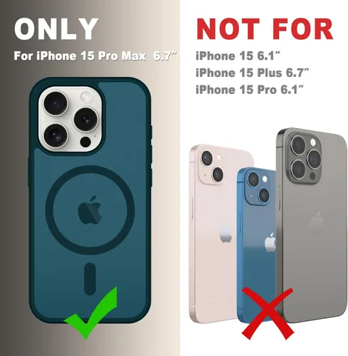 Vista 1129 de Funda para Google Pixel 10 Pro XL, cubierta magnética mate, color negro Fit for MagSafe, Screen Protector included, Shockproof Military Grade