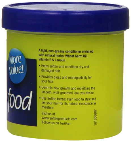 Vista 3 de Softee Hair Food con vitamina E, 5 oz Vitamina E