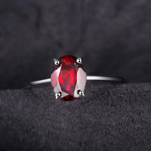Vista 4 de JewelryPalace Anillos de compromiso solitarios de plata de ley 925 chapados en oro de 14 quilates con piedra natal de topacio azul citrino y piedras