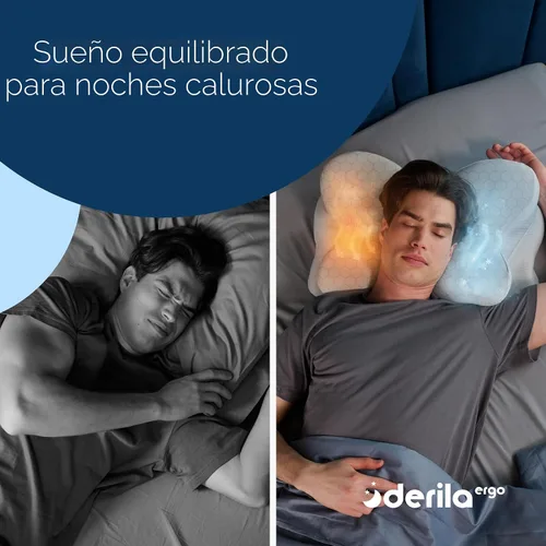 Vista 4 de Derila Ergo - Funda de almohada térmica para almohada cervical para cuello cervical, almohada refrescante para almohada de espuma viscoelástica