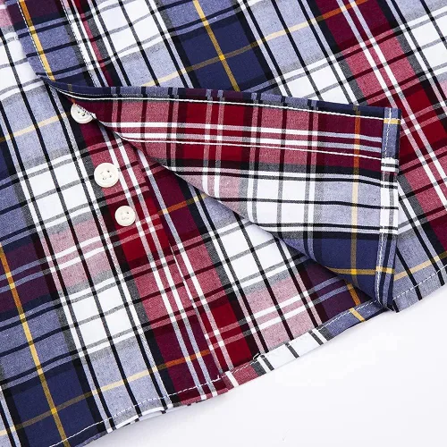 Vista 4 de PASHARTUK Camisas de manga larga de algodón de ajuste regular para hombre