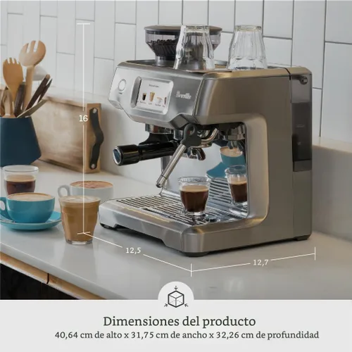 Vista 3 de Breville BES880BTR Barista Touch - Máquina de café expreso, trufa negra