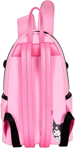 Vista 4 de Loungefly Sanrio Hello Kitty My Melody Kuromi - Bolso de hombro con doble bolsillo para mujer, Multi