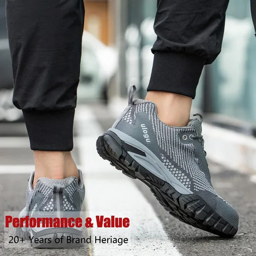 Vista 24 de ulogu Zapatos de senderismo impermeables para hombres y mujeres, cómodos, ligeros, antideslizantes, para caminar todo el día, para trabajar y caminar