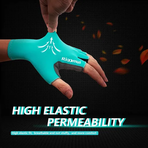 Vista 7 de Guantes de ciclismo para hombres y mujeres, guantes de ciclismo sin dedos, antideslizantes, 0.197 in, acolchados, absorben los golpes, transpirables