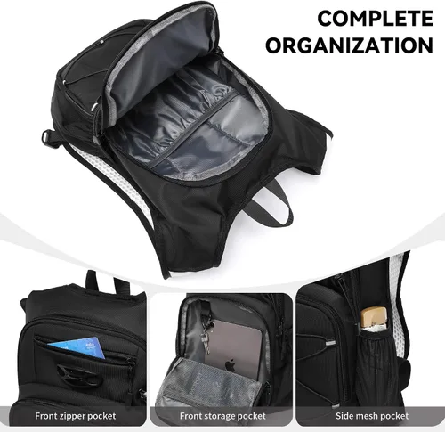 Vista 8 de Mochila de hidratación ligera Wotony con vejiga de agua de 2L O 3L para ciclismo, senderismo, rave - Mochila de agua para hombres y mujeres