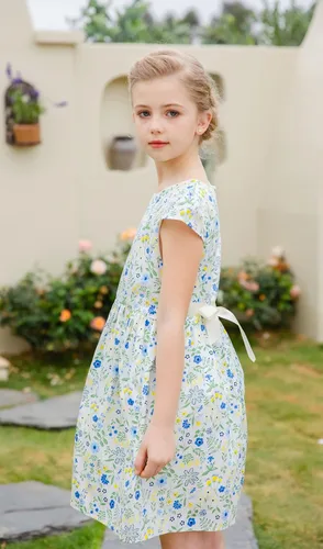 Vista 7 de SMILING PINKER Vestidos de verano para niñas pequeñas, de algodón, sin mangas, mariposa