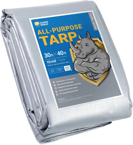 Vista 81 de GUARD SHIELD - Lona resistente, impermeable, de polietileno, gruesa, resistente a los rayos ultravioleta, con ojales, para exteriores, 6 x 8 pies