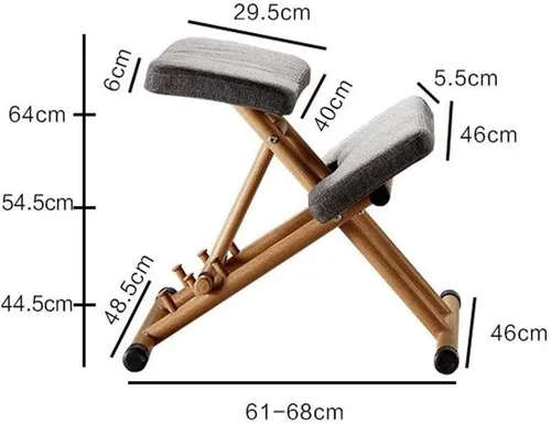 Vista 3 de Silla ortopédica Silla arrodillada Silla de computadora Home Lift Leisure Chair Silla de oficina Silla de aprendizaje (gris)