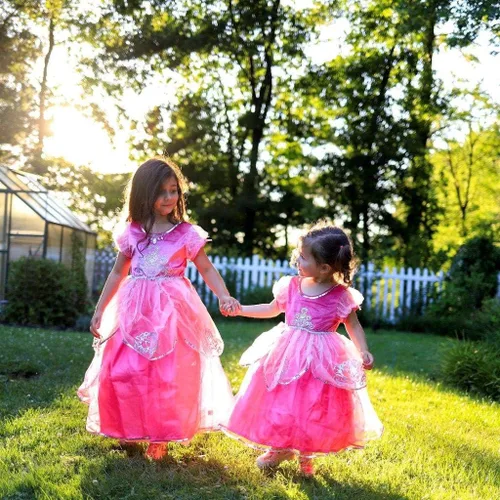 Vista 5 de Little Adventures Disfraz de princesa rosa de lujo