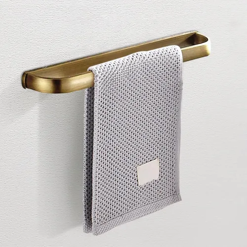 Vista 7 de Leyden Toallero de latón, toallero antiguo para baño, 11.81 pulgadas, colgador de barra de pared, accesorios de baño vintage