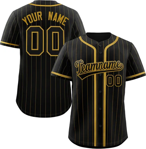 Vista 11 de Camiseta de béisbol de rayas finas personalizada hipster hip hop, camisetas deportivas con nombre y número del equipo personalizado para hombres