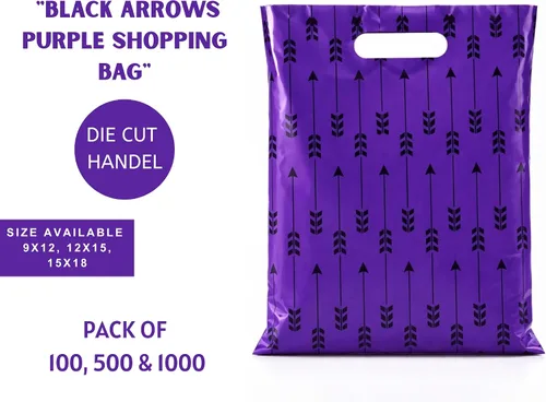 Vista 6 de Infinite Pack Bolsos de compras al por menor impresos reutilizables de la mercancía plástica para las boutiques, las tiendas y los centros
