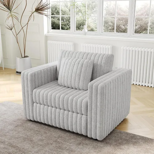 Vista 7 de Sofá sin huesos, sofá de burbujas de gran tamaño, sofá modular con almacenamiento multifunción, cómoda tela de felpa acrílica de conejo sintético