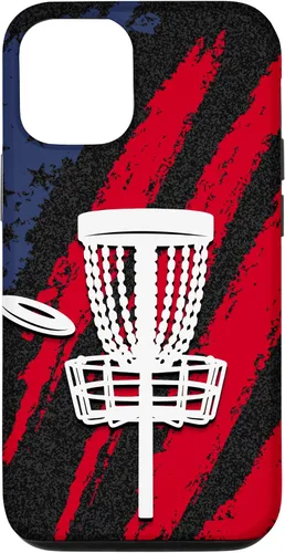 Vista 26 de iPhone 16 Disc golf american flag USA disc golfer dad Case