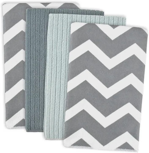 Vista 11 de DII - Juego de paños de cocina multiusos de microfibra, Aqua Chevron