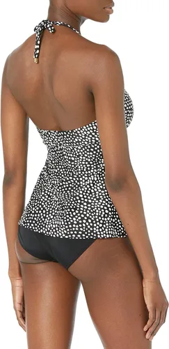 Vista 2 de 24th & Ocean Traje de baño Trankini con tirantes y cuello alto para mujer
