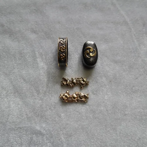 Vista 72 de Espada samurái japonesa KOSHIRAE – Fuchi Kashira Menuki 01-77