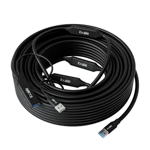 Vista 8 de Cable de extensión USB 3.0 de 1 pie (paquete de 2), cable extensor tipo A macho a hembra, trenzado de nailon, transferencia de datos de 5 Gbps