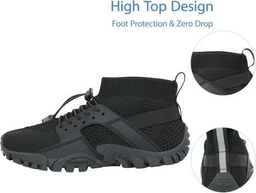 Vista 4 de Zapatos de senderismo acuático para hombres y mujeres, zapatos de vadeo antideslizantes para caminar, pescar, río, arroyo, kayak