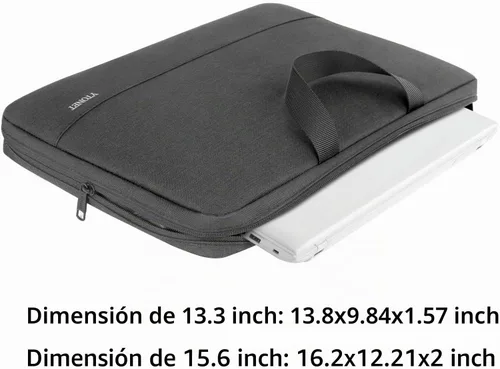 Vista 3 de Ytonet Funda profesional para transportar laptop de 13 a 13.3 pulgadas, delgada, con asas, resistente al agua, compatible con laptops MacBook Air