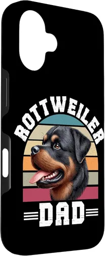Vista 3 de Rottweiler Dad Rottie Father Dog Parent Father's Day Retro Case for iPhone 16